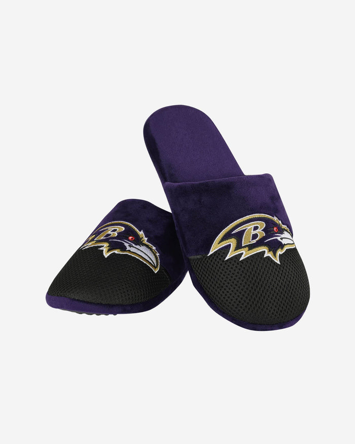 Baltimore Ravens Youth Team Logo Staycation Slipper FOCO - FOCO.com