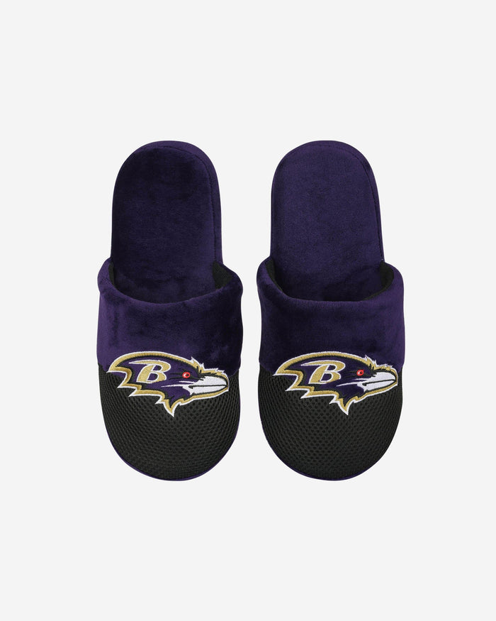 Baltimore Ravens Youth Team Logo Staycation Slipper FOCO - FOCO.com