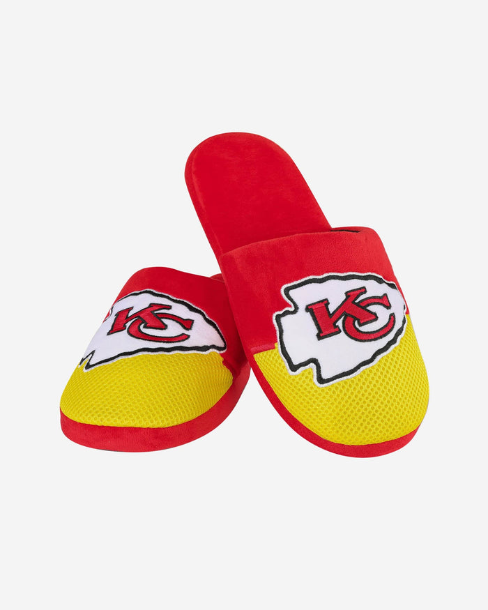 Kansas City Chiefs Youth Team Logo Staycation Slipper FOCO - FOCO.com