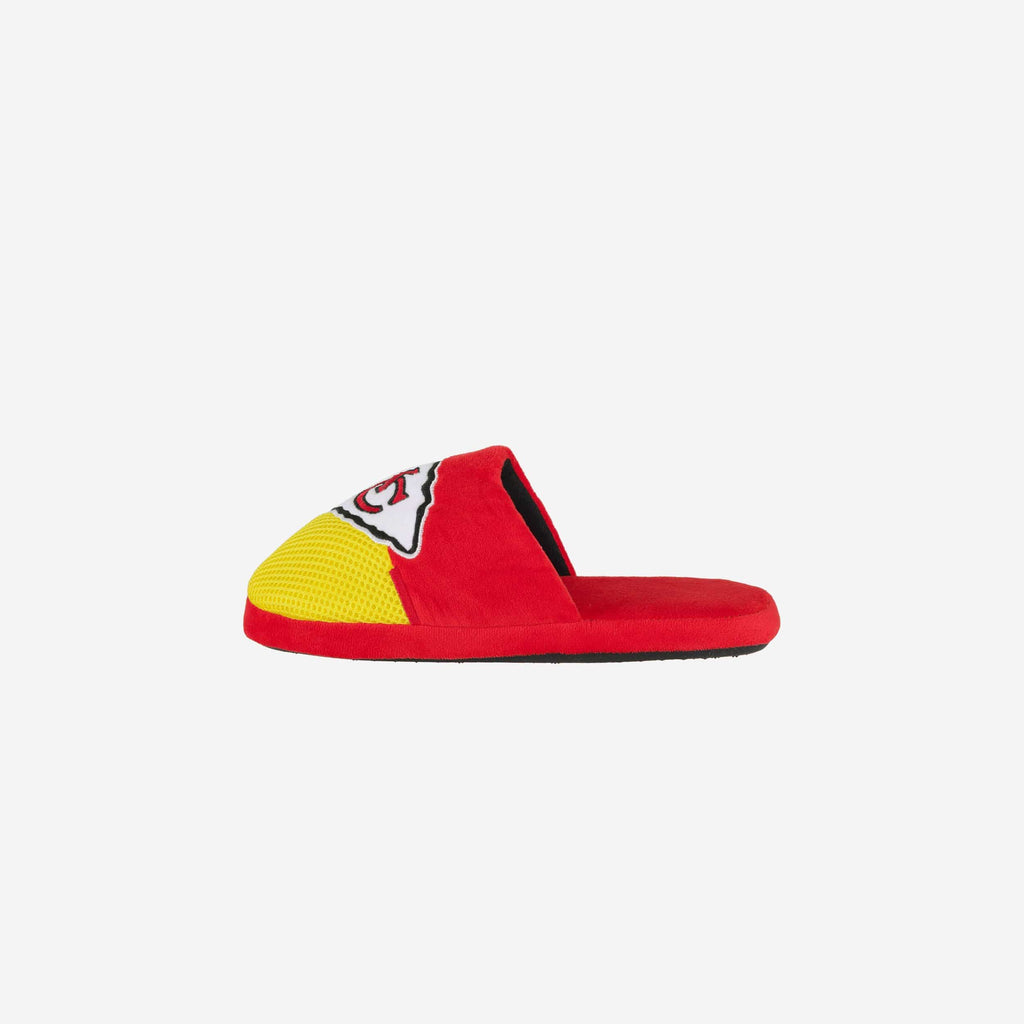 Kansas City Chiefs Youth Team Logo Staycation Slipper FOCO S - FOCO.com