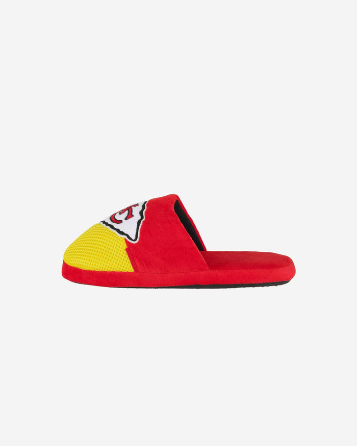 Kansas City Chiefs Youth Team Logo Staycation Slipper FOCO S - FOCO.com