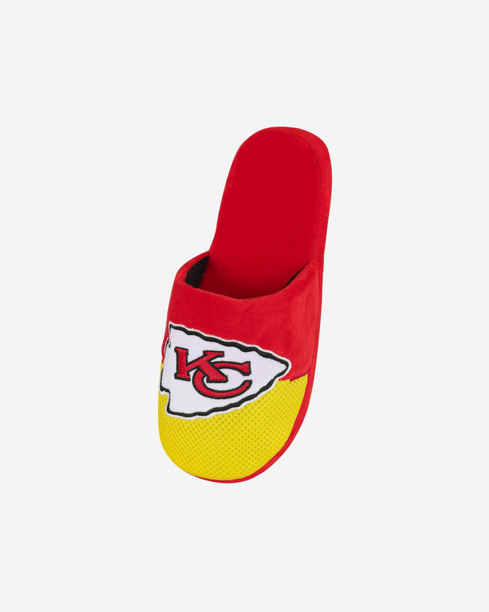 Kansas City Chiefs Youth Team Logo Staycation Slipper FOCO - FOCO.com