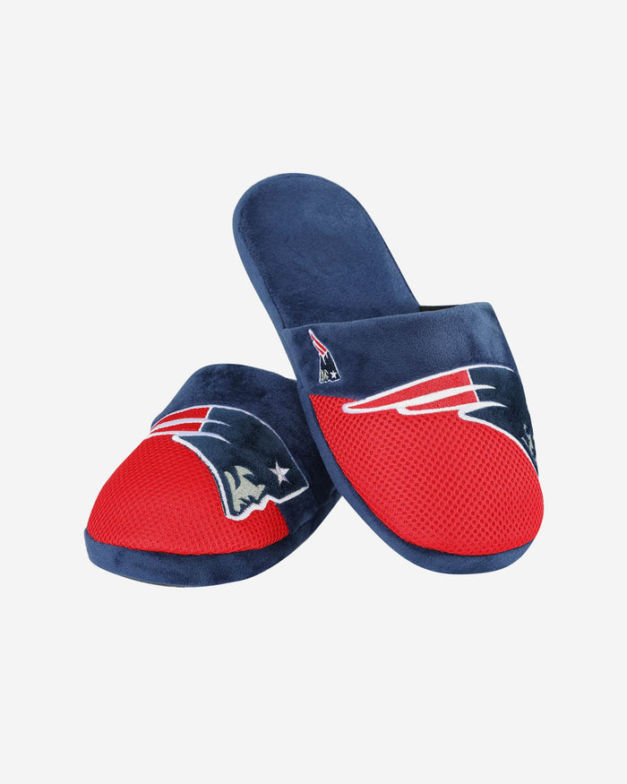 New England Patriots Youth Team Logo Staycation Slipper FOCO - FOCO.com