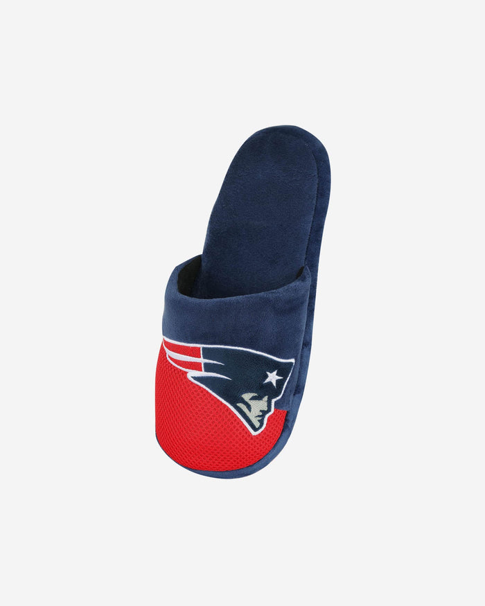 New England Patriots Youth Team Logo Staycation Slipper FOCO - FOCO.com