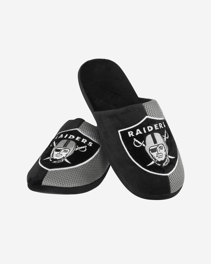 Las Vegas Raiders Youth Team Logo Staycation Slipper FOCO - FOCO.com