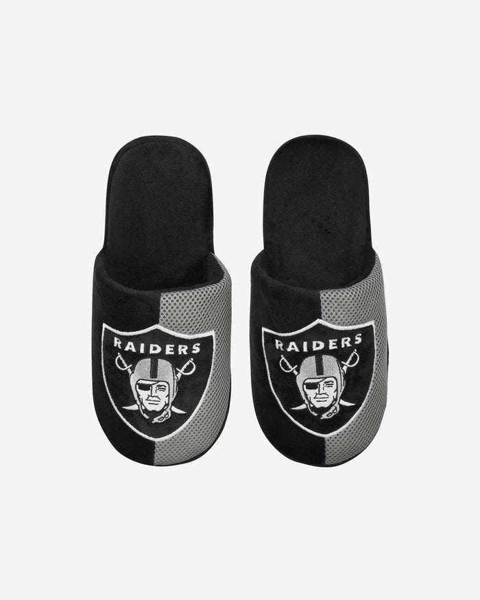 Las Vegas Raiders Youth Team Logo Staycation Slipper FOCO - FOCO.com