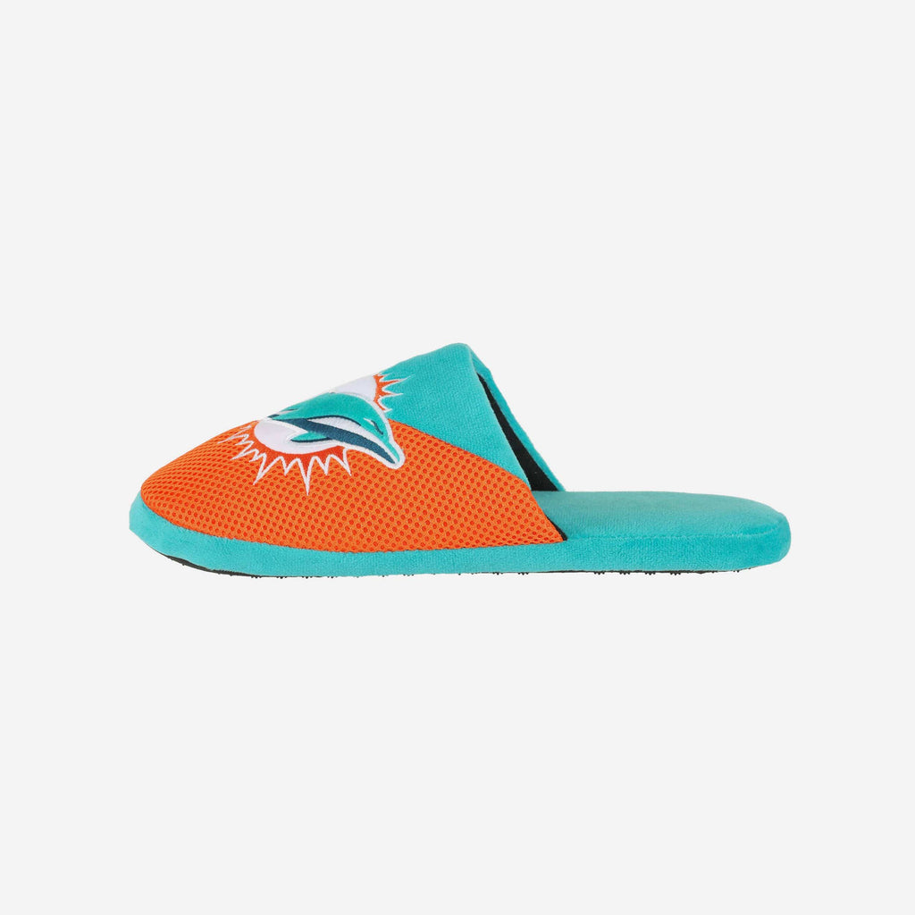 Miami Dolphins Team Logo Staycation Slipper FOCO S - FOCO.com