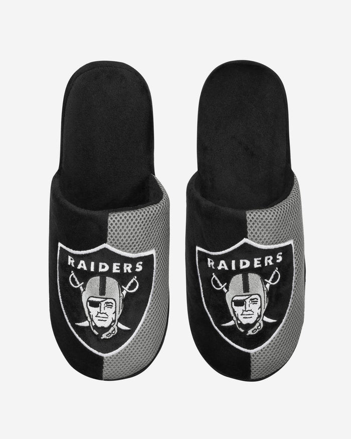 Las Vegas Raiders Team Logo Staycation Slipper FOCO - FOCO.com