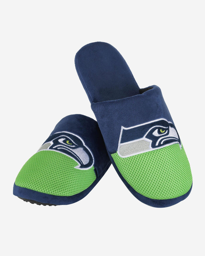 Seattle Seahawks Team Logo Staycation Slipper FOCO - FOCO.com