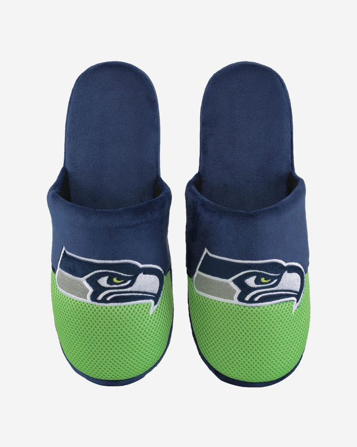 Seattle Seahawks Team Logo Staycation Slipper FOCO - FOCO.com