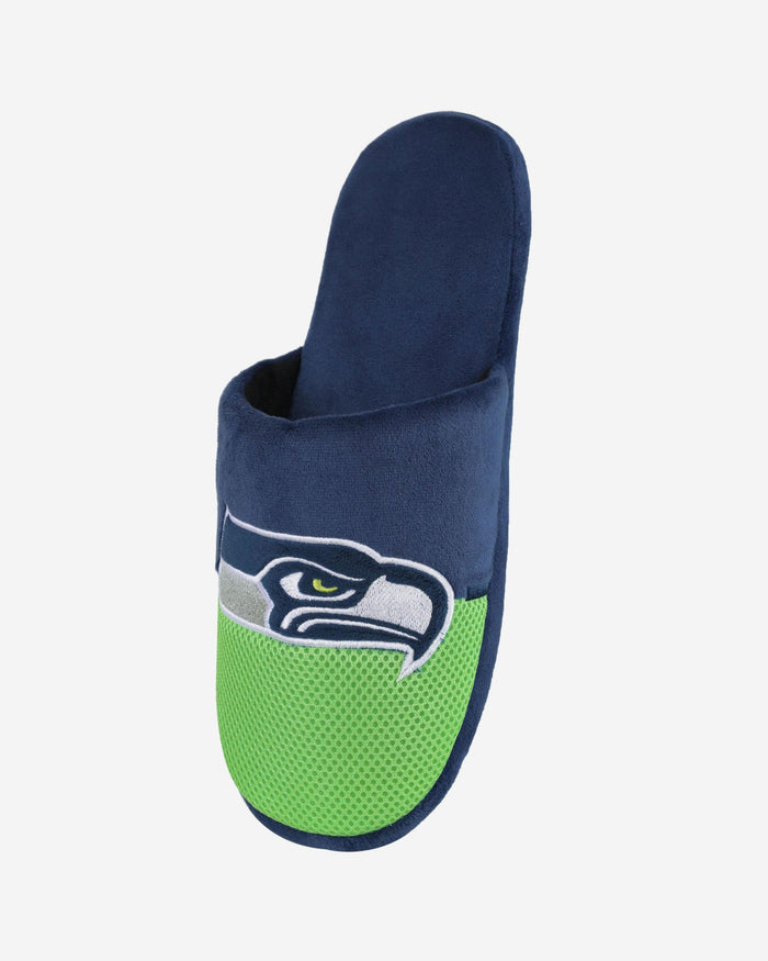 Seattle Seahawks Team Logo Staycation Slipper FOCO - FOCO.com