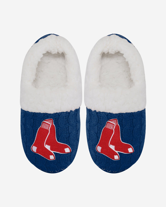 Boston Red Sox Womens Team Color Moccasin Slipper FOCO S - FOCO.com