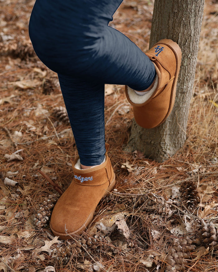 Los Angeles Dodgers Womens Team Logo Fuzzy Fan Boot FOCO - FOCO.com