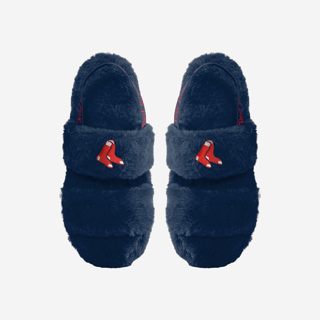 Boston Red Sox Womens Heel Strap Wordmark Fur Slide FOCO S - FOCO.com