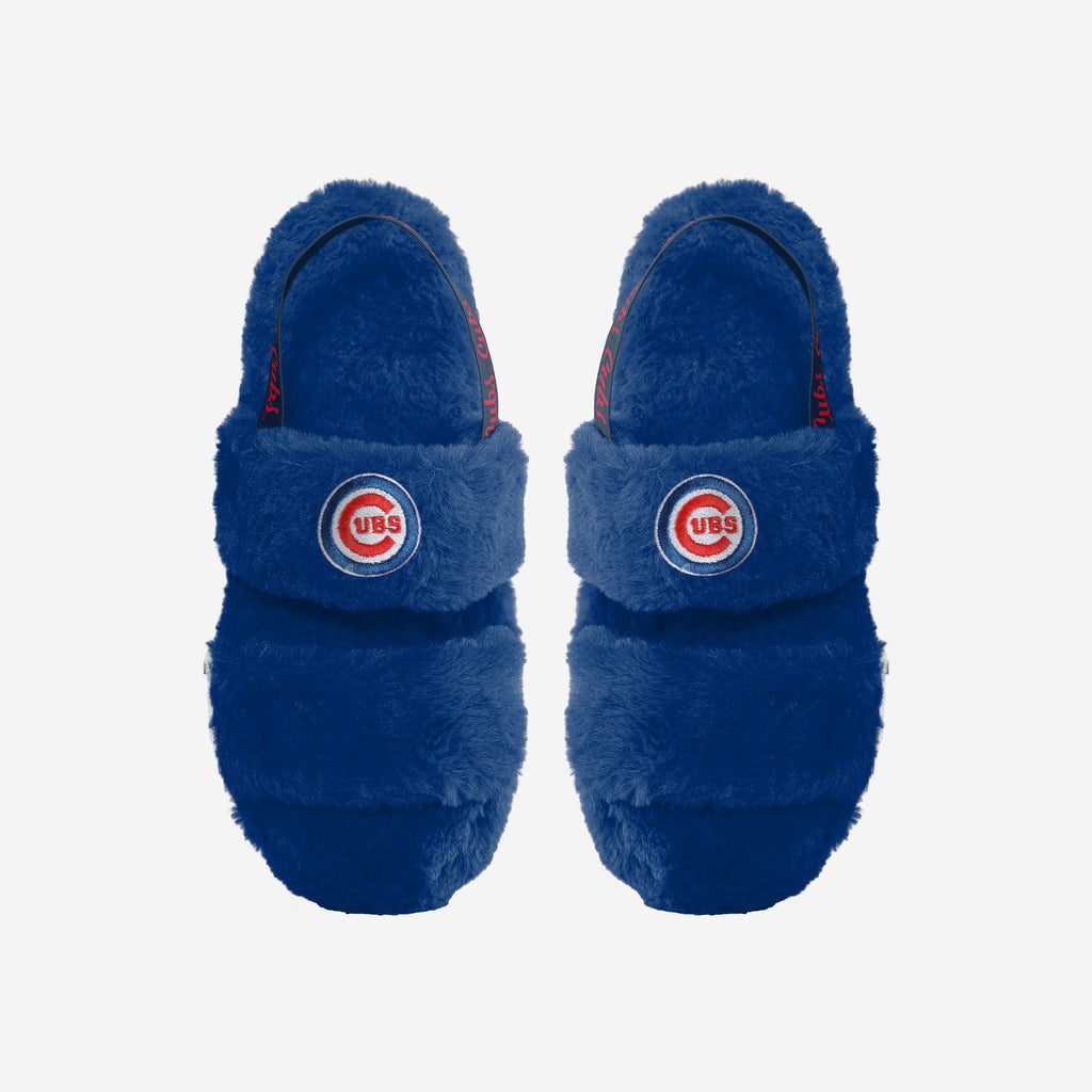 Chicago Cubs Womens Heel Strap Wordmark Fur Slide FOCO S - FOCO.com