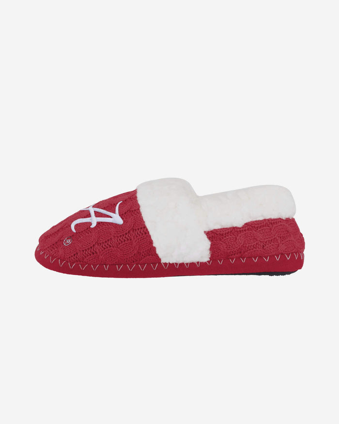 Alabama Crimson Tide Womens Team Color Moccasin Slipper FOCO S - FOCO.com