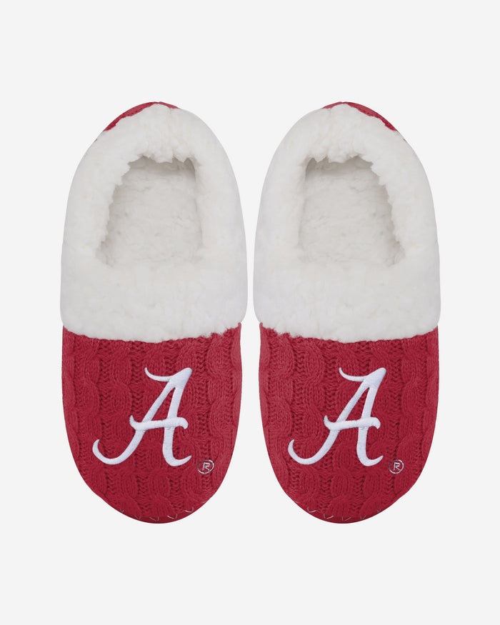 Alabama Crimson Tide Womens Team Color Moccasin Slipper FOCO - FOCO.com