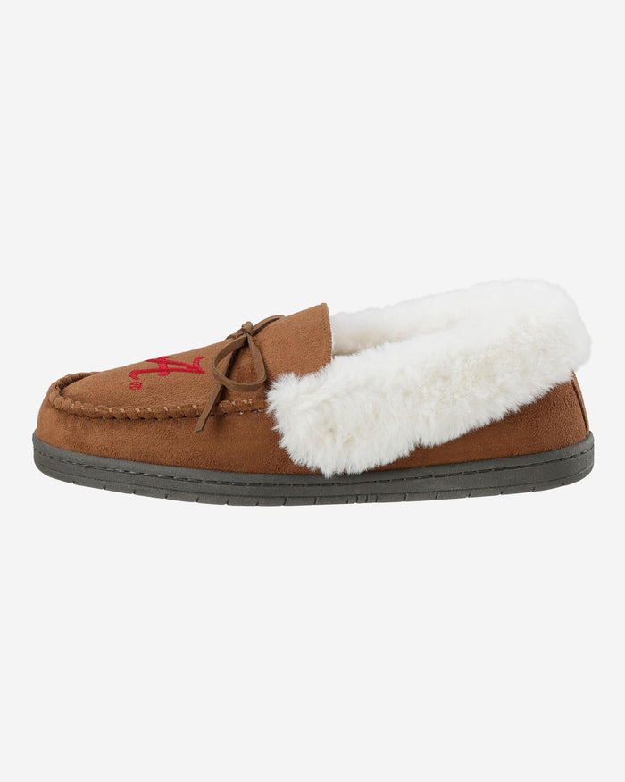 Alabama Crimson Tide Womens Tan Moccasin Slipper FOCO S - FOCO.com