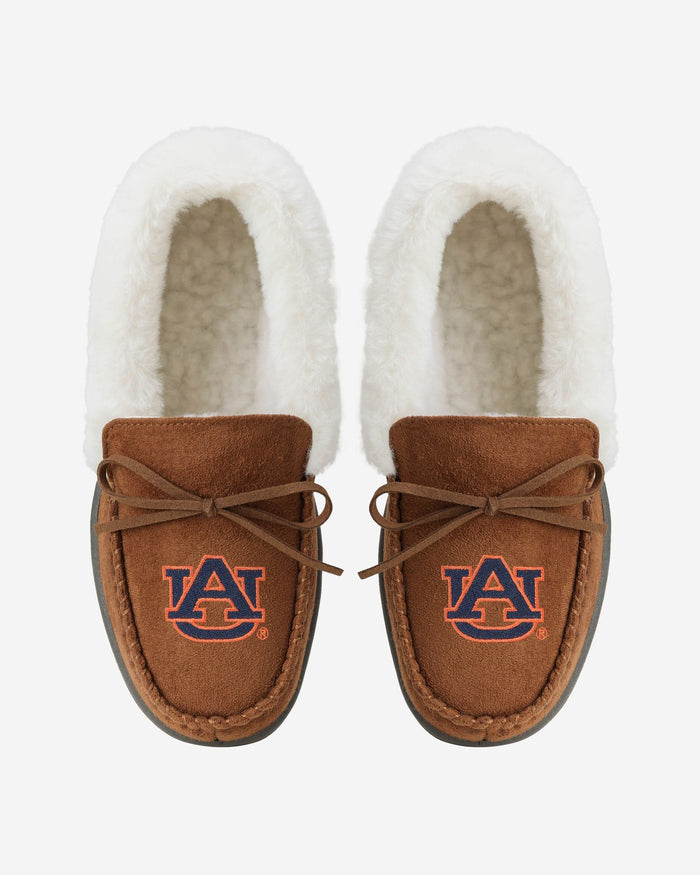 Auburn Tigers Womens Tan Moccasin Slipper FOCO - FOCO.com