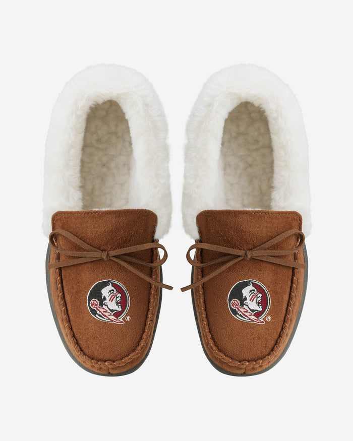 Florida State Seminoles Womens Tan Moccasin Slipper FOCO - FOCO.com