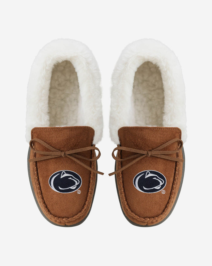 Penn State Nittany Lions Womens Tan Moccasin Slipper FOCO - FOCO.com