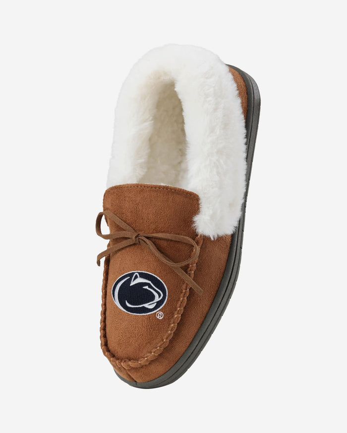 Penn State Nittany Lions Womens Tan Moccasin Slipper FOCO - FOCO.com