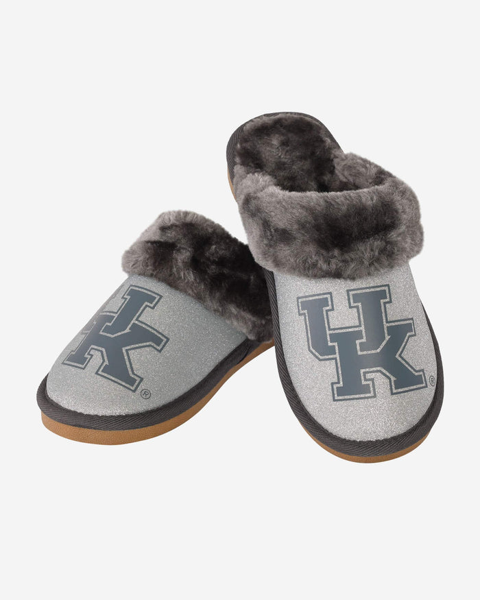 Kentucky Wildcats Womens Glitter Open Back Fur Moccasin Slipper FOCO - FOCO.com