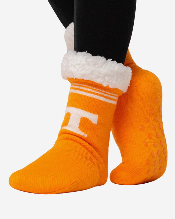 Tennessee Volunteers Womens Stripe Logo Tall Footy Slipper Socks FOCO - FOCO.com