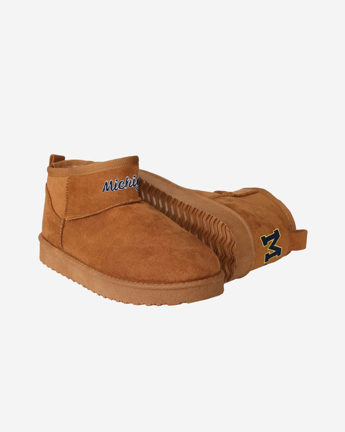 Michigan Wolverines Womens Team Logo Fuzzy Fan Boot FOCO - FOCO.com