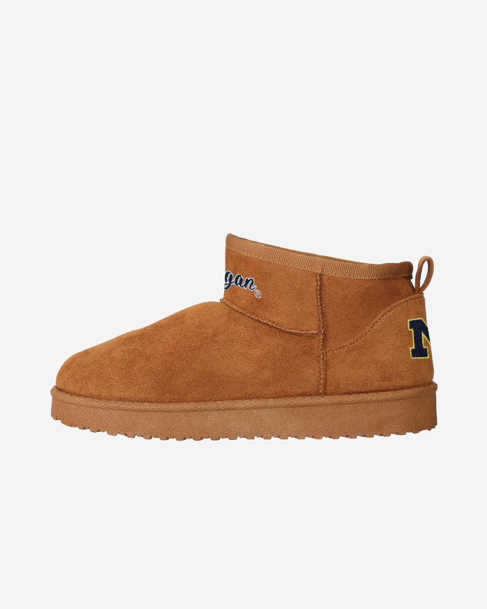 Michigan Wolverines Womens Team Logo Fuzzy Fan Boot FOCO 6 - FOCO.com
