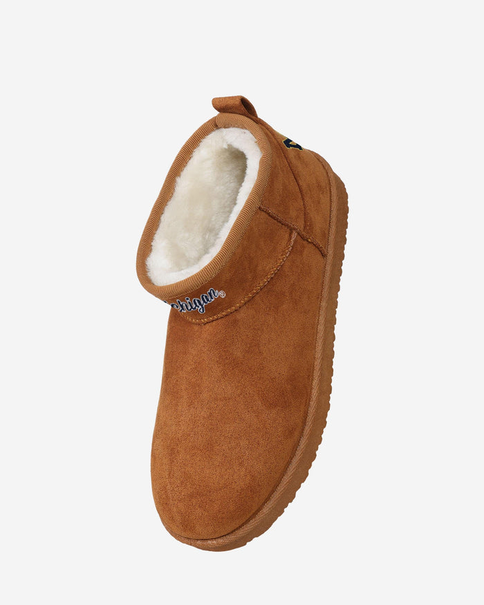 Michigan Wolverines Womens Team Logo Fuzzy Fan Boot FOCO - FOCO.com