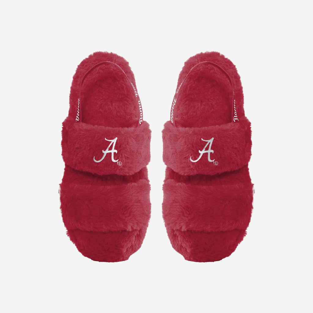 Alabama Crimson Tide Womens Heel Strap Wordmark Fur Slide FOCO S - FOCO.com