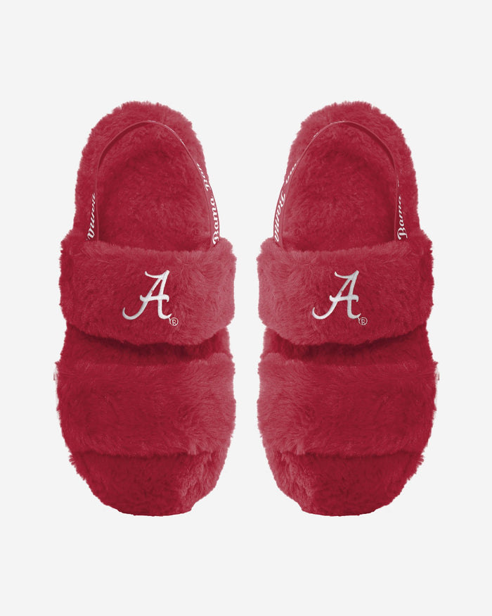 Alabama Crimson Tide Womens Heel Strap Wordmark Fur Slide FOCO S - FOCO.com