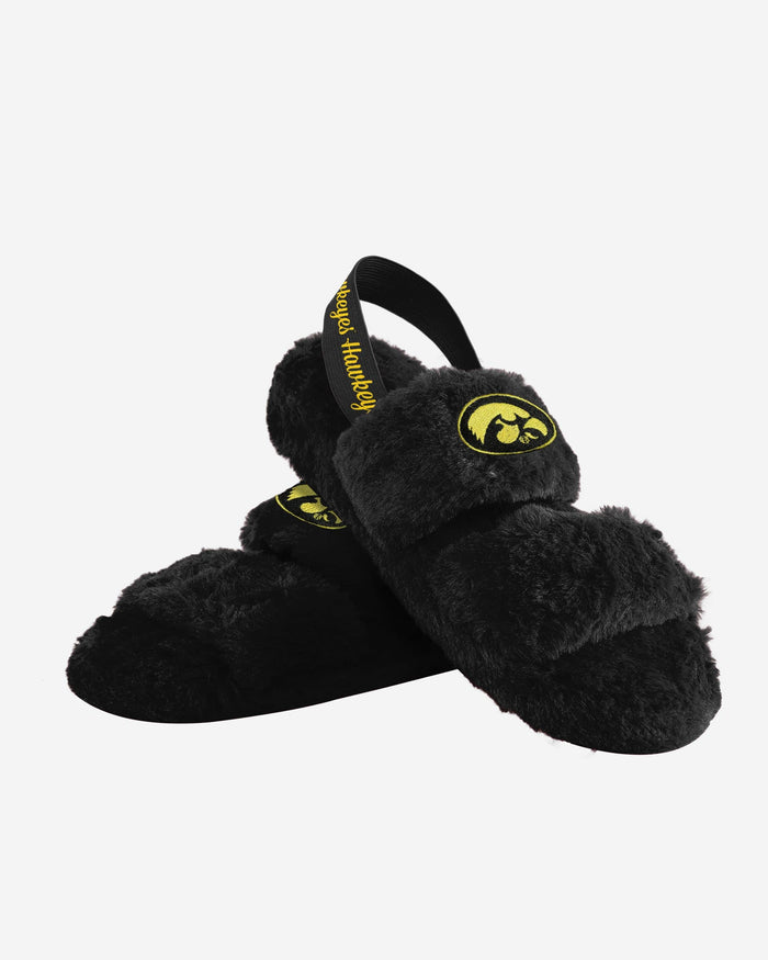 Iowa Hawkeyes Womens Heel Strap Wordmark Fur Slide FOCO - FOCO.com