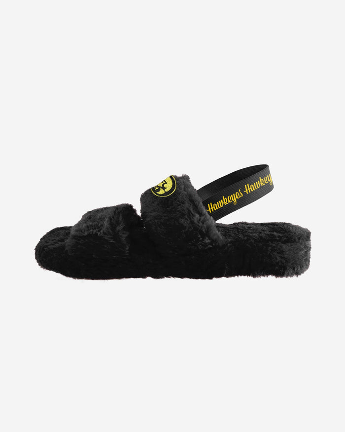 Iowa Hawkeyes Womens Heel Strap Wordmark Fur Slide FOCO - FOCO.com