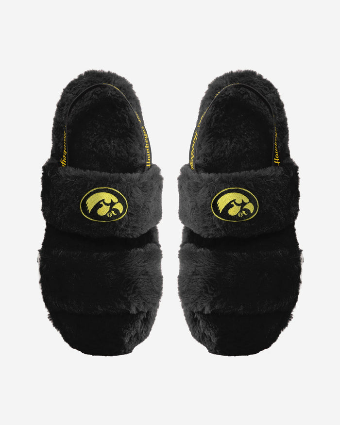 Iowa Hawkeyes Womens Heel Strap Wordmark Fur Slide FOCO S - FOCO.com