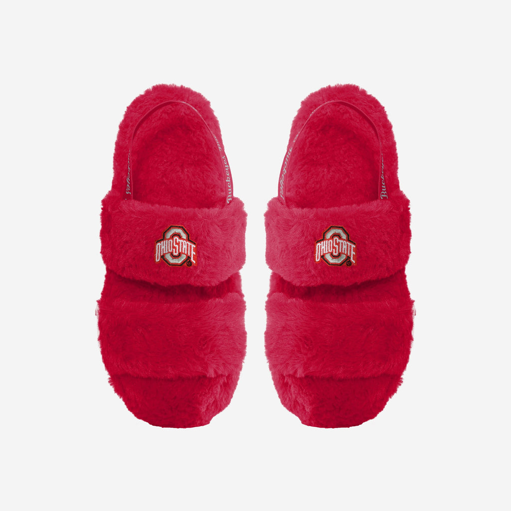 Ohio State Buckeyes Womens Heel Strap Wordmark Fur Slide FOCO S - FOCO.com