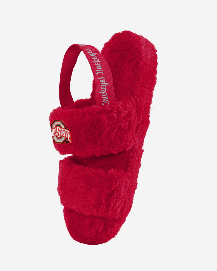 Ohio State Buckeyes Womens Heel Strap Wordmark Fur Slide FOCO - FOCO.com