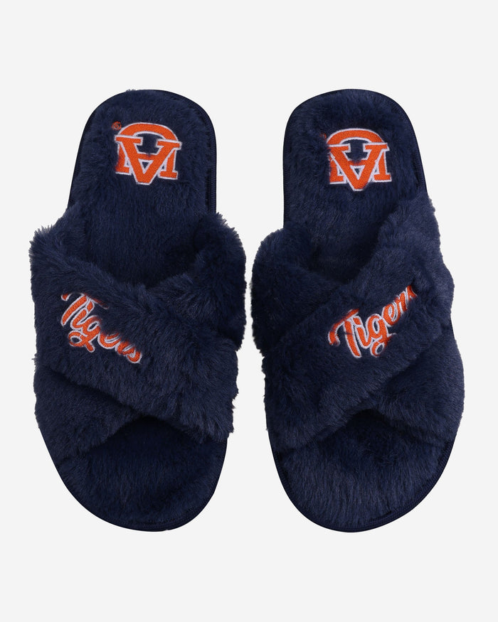 Auburn Tigers Womens Script Wordmark Fur Cross Slide FOCO S - FOCO.com