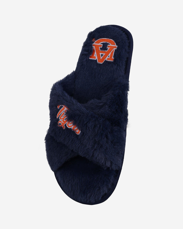 Auburn Tigers Womens Script Wordmark Fur Cross Slide FOCO - FOCO.com