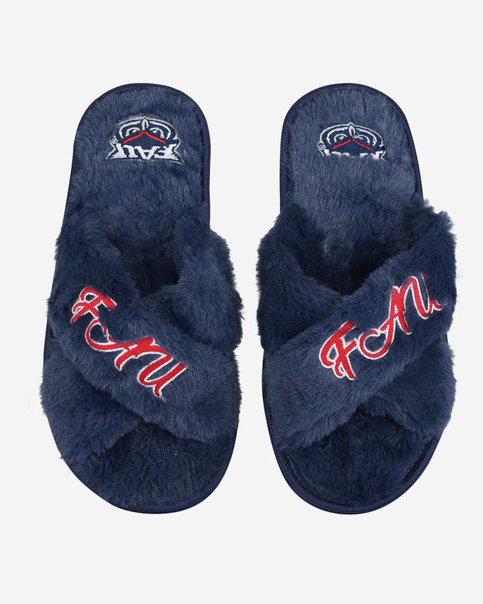 Florida Atlantic Owls Womens Script Wordmark Fur Cross Slide FOCO S - FOCO.com