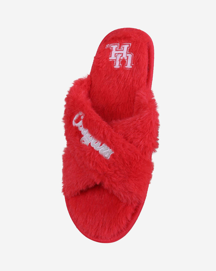 Houston Cougars Womens Script Wordmark Fur Cross Slide FOCO - FOCO.com