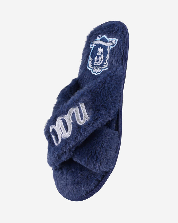 Old Dominion Monarchs Womens Script Wordmark Fur Cross Slide FOCO - FOCO.com