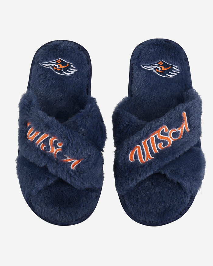 UTSA Roadrunners Womens Script Wordmark Fur Cross Slide FOCO S - FOCO.com