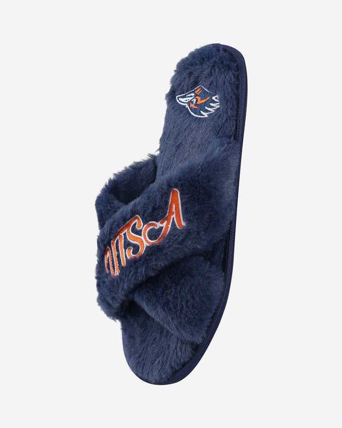 UTSA Roadrunners Womens Script Wordmark Fur Cross Slide FOCO - FOCO.com