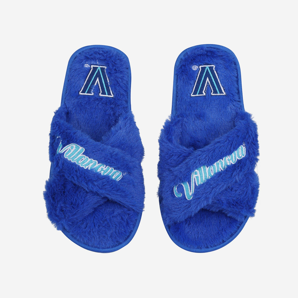 Villanova Wildcats Womens Script Wordmark Fur Cross Slide FOCO S - FOCO.com