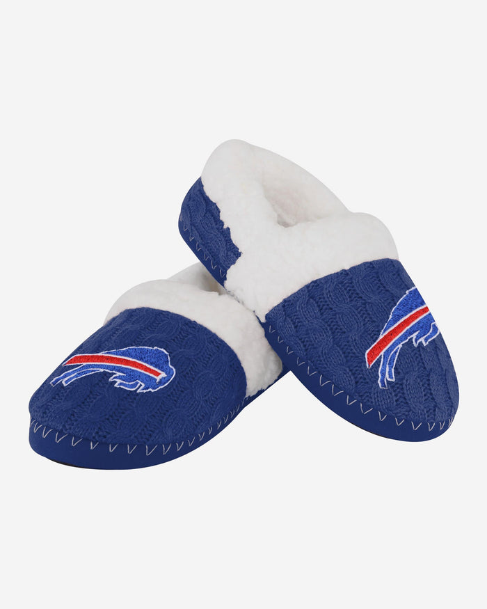 Buffalo Bills Womens Team Color Moccasin Slipper FOCO - FOCO.com