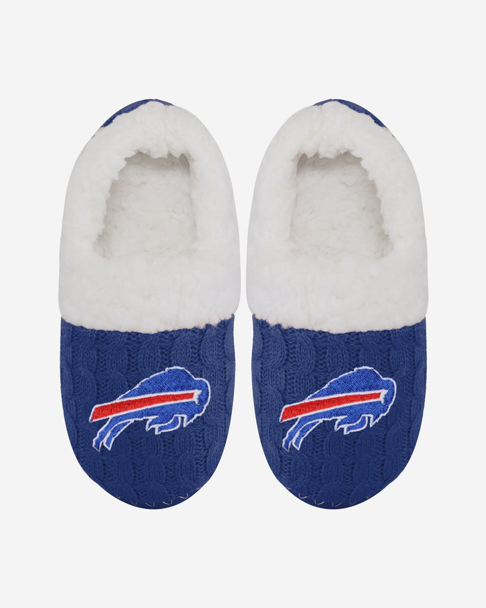 Buffalo Bills Womens Team Color Moccasin Slipper FOCO - FOCO.com