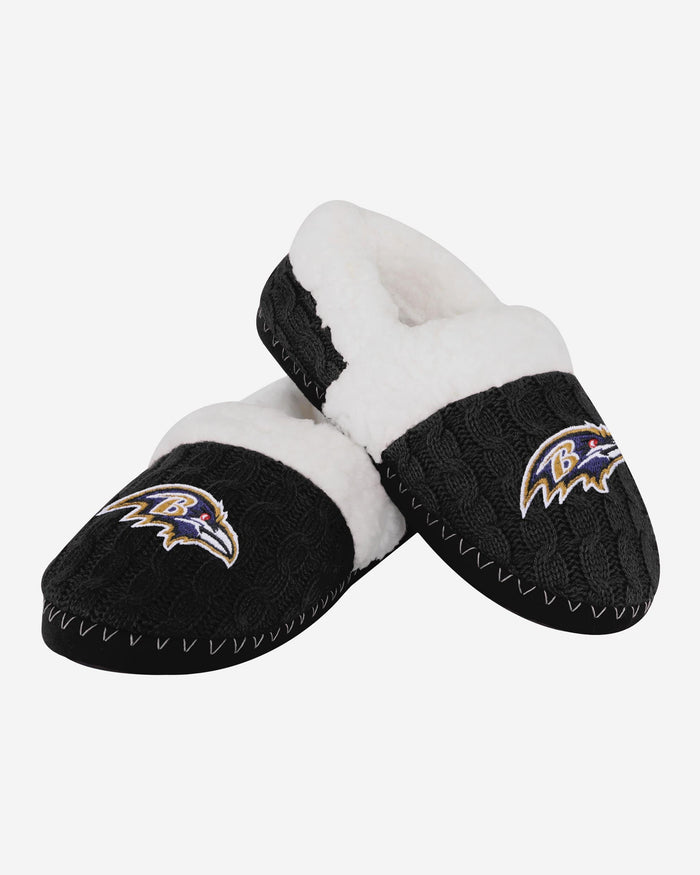 Baltimore Ravens Womens Team Color Moccasin Slipper FOCO - FOCO.com