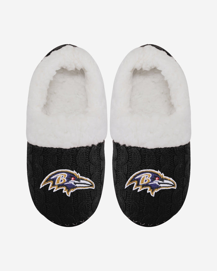 Baltimore Ravens Womens Team Color Moccasin Slipper FOCO - FOCO.com